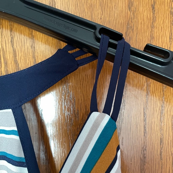 Women's Monteau Striped Maxi Dress Size Medium - Picture 4 of 8